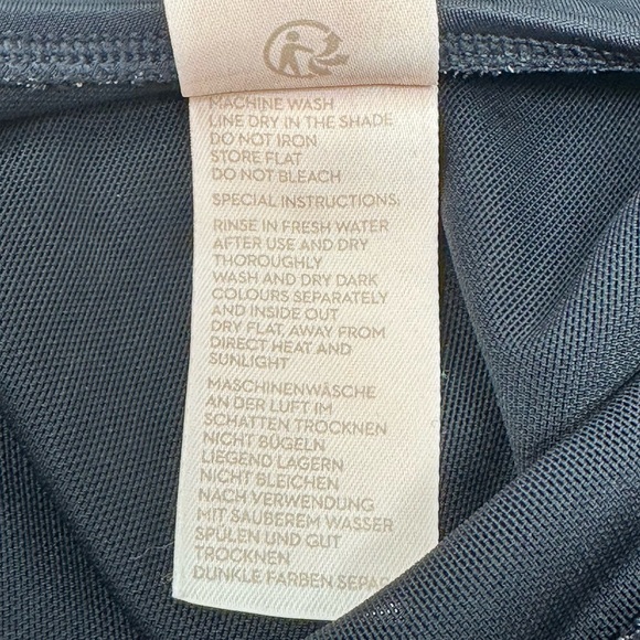 Boden Talamanca Swimsuit Black Size 10 LONG Style S0041 One Piece Ruched Waist - Picture 6 of 12